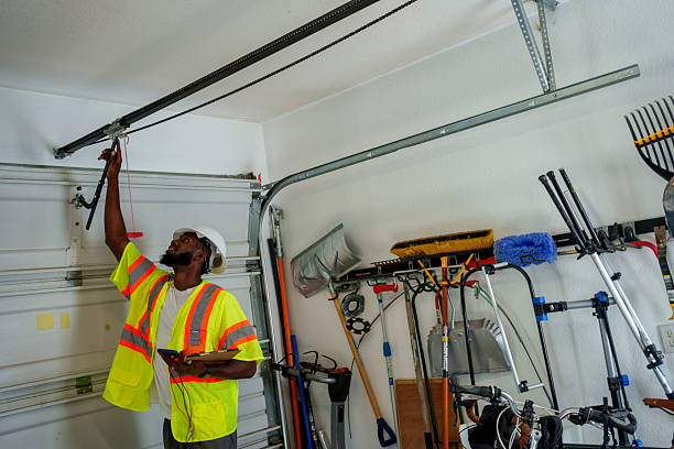 Professional Garage Door Installation technician working in Quincy, FL
